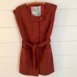 Anthropologie blustery days jacket tunic vest